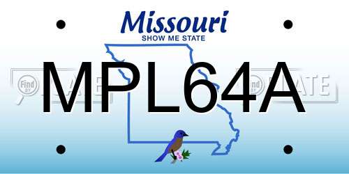 MPL64A Missouri License Plate