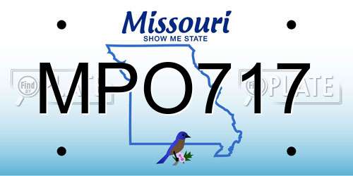 MPO717 Missouri License Plate