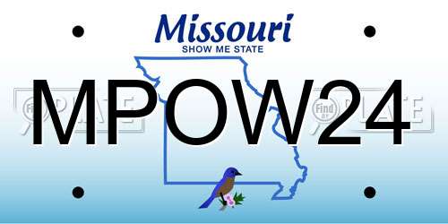 MPOW24 Missouri License Plate