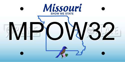 MPOW32 Missouri License Plate