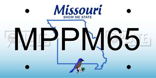MPPM65 Missouri License Plate