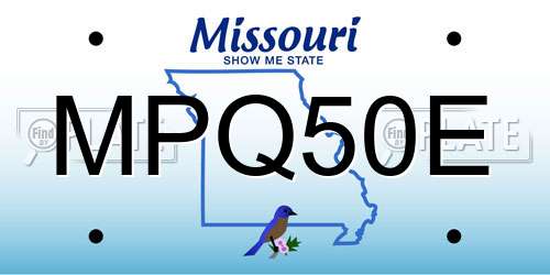 MPQ50E Missouri License Plate