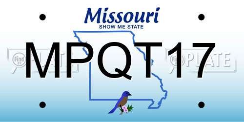 MPQT17 Missouri License Plate