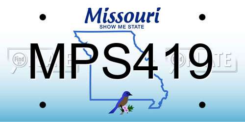 MPS419 Missouri License Plate