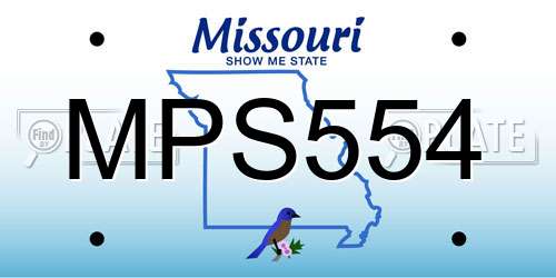 MPS554 Missouri License Plate