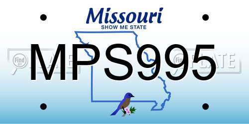 MPS995 Missouri License Plate