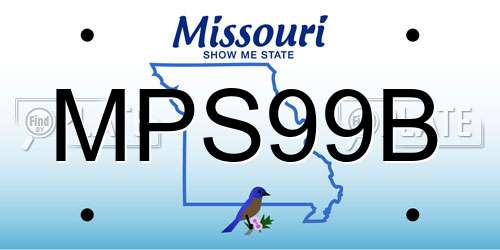 MPS99B Missouri License Plate