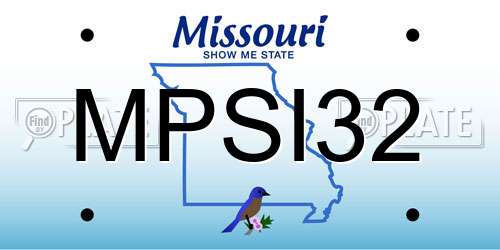 MPSI32 Missouri License Plate
