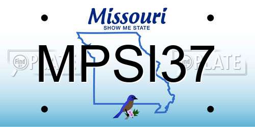 MPSI37 Missouri License Plate