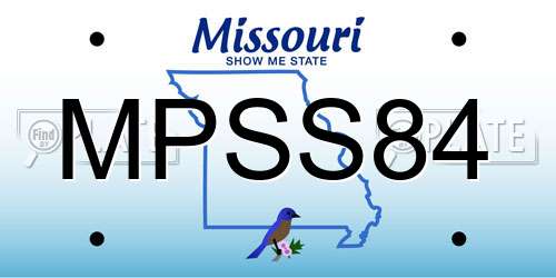 MPSS84 Missouri License Plate