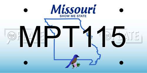 MPT115 Missouri License Plate
