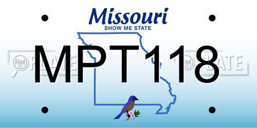 MPT118 Missouri License Plate