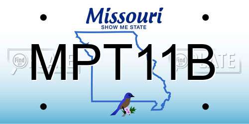 MPT11B Missouri License Plate