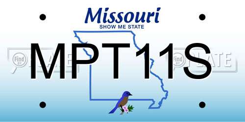 MPT11S Missouri License Plate