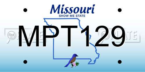 MPT129 Missouri License Plate