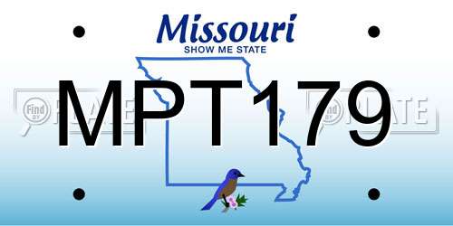 MPT179 Missouri License Plate