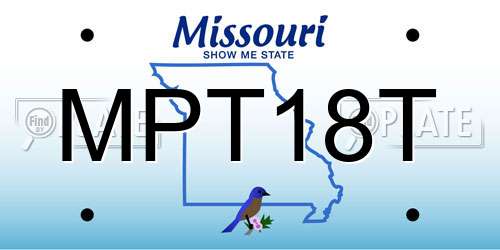 MPT18T Missouri License Plate