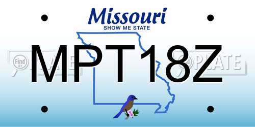 MPT18Z Missouri License Plate