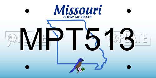 MPT513 Missouri License Plate