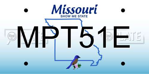 MPT51E Missouri License Plate