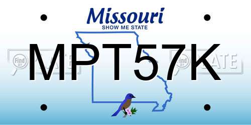 MPT57K Missouri License Plate