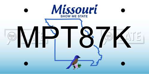 MPT87K Missouri License Plate