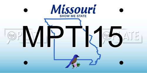 MPTI15 Missouri License Plate