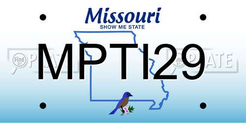 MPTI29 Missouri License Plate
