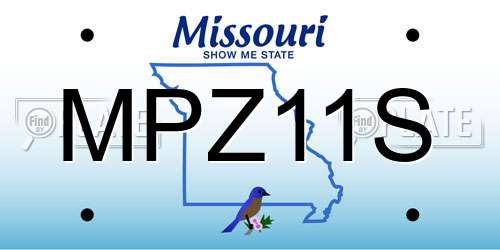 MPZ11S Missouri License Plate