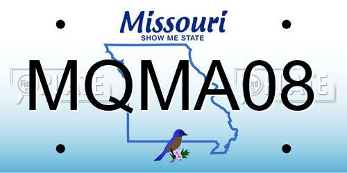MQMA08 Missouri License Plate