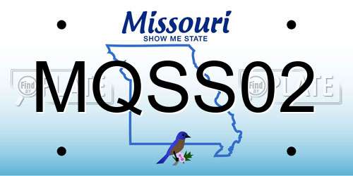 MQSS02 Missouri License Plate