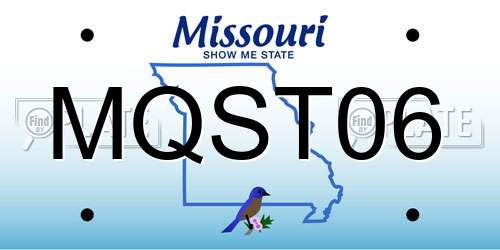 MQST06 Missouri License Plate