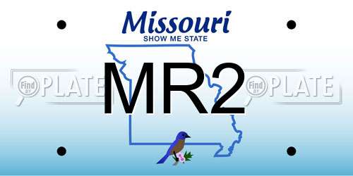 MR2 Missouri License Plate