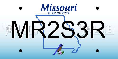 MR2S3R Missouri License Plate