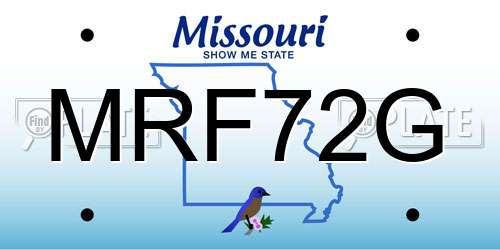 MRF72G Missouri License Plate