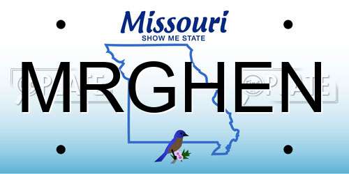 MRGHEN Missouri License Plate