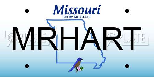 MRHART Missouri License Plate