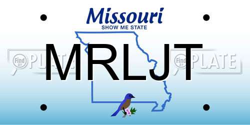 MRLJT Missouri License Plate