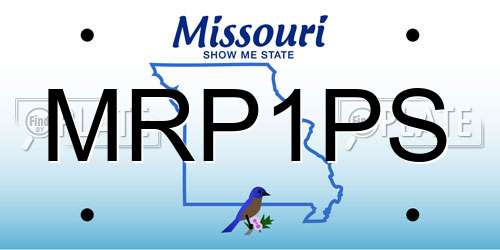 MRP1PS Missouri License Plate