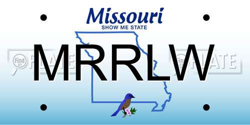 MRRLW Missouri License Plate