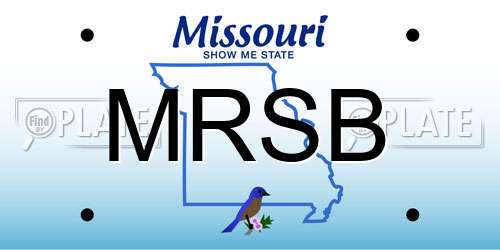 MRSB Missouri License Plate