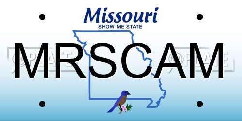 MRSCAM Missouri License Plate
