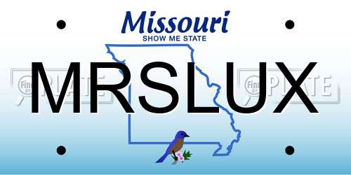 MRSLUX Missouri License Plate
