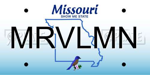 MRVLMN Missouri License Plate