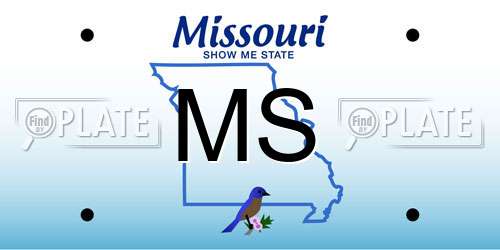 MS Missouri License Plate