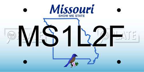 MS1L2F Missouri License Plate