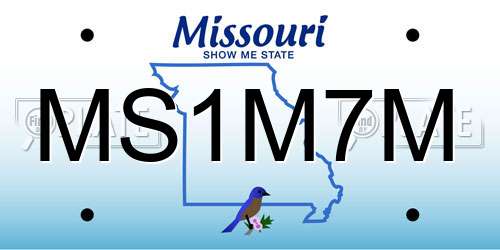 MS1M7M Missouri License Plate