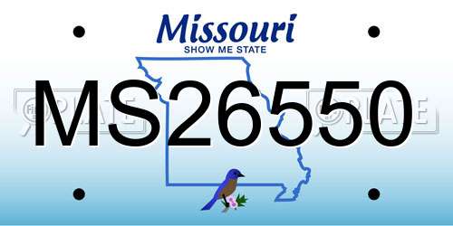 MS26550 Missouri License Plate