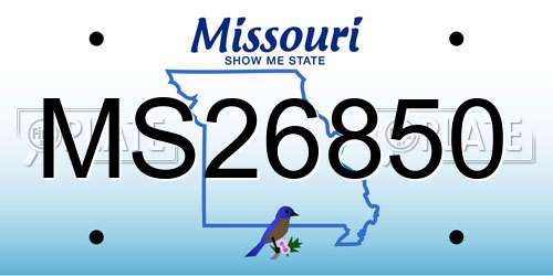 MS26850 Missouri License Plate