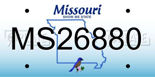 MS26880 Missouri License Plate